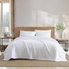 imageEddie Bauer  Twin Blanket Premium Cotton Variegated Weave Bedding Striped Home Decor OekoTex Certified Variegated Weave Stripe Green TwinWhite