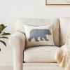 imageEddie Bauer Home Throw Pillow with Zipper Closure Perfect Home Decor for Bed or Sofa 16quot x 20quot Bear Twill BlackBear Twill Grey
