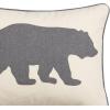 imageEddie Bauer Home Throw Pillow with Zipper Closure Perfect Home Decor for Bed or Sofa 16quot x 20quot Bear Twill BlackBear Twill Grey