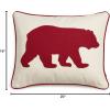 imageEddie Bauer Home Throw Pillow with Zipper Closure Perfect Home Decor for Bed or Sofa 16quot x 20quot Bear Twill BlackBear Twill Red
