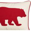 imageEddie Bauer Home Throw Pillow with Zipper Closure Perfect Home Decor for Bed or Sofa 16quot x 20quot Bear Twill BlackBear Twill Red