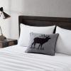 imageEddie Bauer Home Throw Pillow with Zipper Closure Perfect Home Decor for Bed or Sofa 16quot x 20quot Bear Twill BlackElk CharcoalBlack