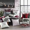 imageEddie Bauer Home Throw Pillow with Zipper Closure Perfect Home Decor for Bed or Sofa 16quot x 20quot Bear Twill BlackWallace Plaid CharcoalRed