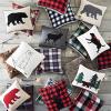 imageEddie Bauer Home Throw Pillow with Zipper Closure Perfect Home Decor for Bed or Sofa 16quot x 20quot Bear Twill BlackWallace Plaid CharcoalRed