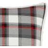 imageEddie Bauer Home Throw Pillow with Zipper Closure Perfect Home Decor for Bed or Sofa 16quot x 20quot Bear Twill BlackWallace Plaid CharcoalRed