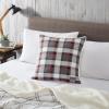 imageEddie Bauer Home Throw Pillow with Zipper Closure Perfect Home Decor for Bed or Sofa 16quot x 20quot Bear Twill BlackWallace Plaid CharcoalRed