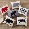 imageEddie Bauer Home Throw Pillow with Zipper Closure Perfect Home Decor for Bed or Sofa 16quot x 20quot Bear Twill BlackWinter Lab BlackWhite