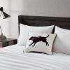 imageEddie Bauer Home Throw Pillow with Zipper Closure Perfect Home Decor for Bed or Sofa 16quot x 20quot Bear Twill BlackWinter Lab BlackWhite