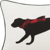 imageEddie Bauer Home Throw Pillow with Zipper Closure Perfect Home Decor for Bed or Sofa 16quot x 20quot Bear Twill BlackWinter Lab BlackWhite