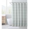 imageEddie Bauer  Shower Curtain Lightweight Cotton Bathroom Decor Buttonhole Top Cabin Plaid Green 72quot x 72quotCabin Plaid Green