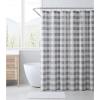 imageEddie Bauer  Shower Curtain Lightweight Cotton Bathroom Decor Buttonhole Top Cabin Plaid Green 72quot x 72quotCabin Plaid Grey