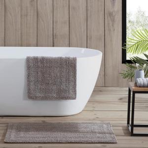 imageEddie Bauer  Bathroom Rug Runner Soft Tufted Cotton Bathroom Decor Super Absorbent ampamp Quick Dry Logan White 60quot x 22quotMedium Brown