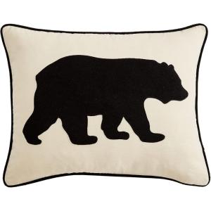 imageEddie Bauer Home Throw Pillow with Zipper Closure Perfect Home Decor for Bed or Sofa 16quot x 20quot Bear Twill BlackBear Twill Black
