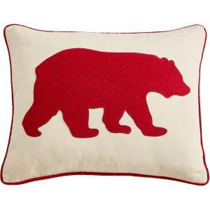 imageEddie Bauer Home Throw Pillow with Zipper Closure Perfect Home Decor for Bed or Sofa 16quot x 20quot Bear Twill BlackBear Twill Red