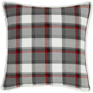 imageEddie Bauer Home Throw Pillow with Zipper Closure Perfect Home Decor for Bed or Sofa 16quot x 20quot Bear Twill BlackWallace Plaid CharcoalRed