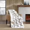 imageEddie Bauer  Throw Blanket Reversible Sherpa Fleece Bedding Home Decor for All Seasons New Castle Red ThrowBeigeCharcoal