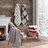 imageEddie Bauer  Throw Blanket Reversible Sherpa Fleece Bedding Home Decor for All Seasons New Castle Red ThrowBeigeCharcoal
