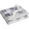 imageEddie Bauer  Throw Blanket Reversible Sherpa Fleece Bedding Home Decor for All Seasons New Castle Red ThrowChrome GreyWhite