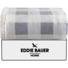 imageEddie Bauer  Throw Blanket Reversible Sherpa Fleece Bedding Home Decor for All Seasons New Castle Red ThrowChrome GreyWhite
