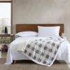 imageEddie Bauer  Throw Blanket Reversible Sherpa Fleece Bedding Home Decor for All Seasons New Castle Red ThrowChrome GreyWhite