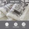 imageEddie Bauer  Throw Blanket Reversible Sherpa Fleece Bedding Home Decor for All Seasons New Castle Red ThrowClyde Hill Stripe