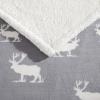 imageEddie Bauer  Throw Blanket Reversible Sherpa Fleece Bedding Home Decor for All Seasons New Castle Red ThrowElk Stance GreyWhite