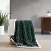 imageEddie Bauer  Throw Blanket Reversible Sherpa Fleece Bedding Home Decor for All Seasons New Castle Red ThrowFair Isle Green