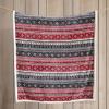 imageEddie Bauer  Throw Blanket Reversible Sherpa Fleece Bedding Home Decor for All Seasons New Castle Red ThrowFair Isle RedBlack