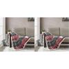 imageEddie Bauer  Throw Blanket Reversible Sherpa Fleece Bedding Home Decor for All Seasons New Castle Red ThrowFair Isle RedBlack