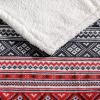 imageEddie Bauer  Throw Blanket Reversible Sherpa Fleece Bedding Home Decor for All Seasons New Castle Red ThrowFair Isle RedBlack