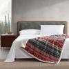 imageEddie Bauer  Throw Blanket Reversible Sherpa Fleece Bedding Home Decor for All Seasons New Castle Red ThrowFair Isle RedBlack