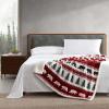 imageEddie Bauer  Throw Blanket Reversible Sherpa Fleece Bedding Home Decor for All Seasons New Castle Red ThrowGrizzly Peak RedWhiteGreen