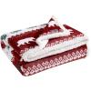 imageEddie Bauer  Throw Blanket Reversible Sherpa Fleece Bedding Home Decor for All Seasons New Castle Red ThrowGrizzly Peak RedWhiteGreen