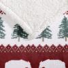 imageEddie Bauer  Throw Blanket Reversible Sherpa Fleece Bedding Home Decor for All Seasons New Castle Red ThrowGrizzly Peak RedWhiteGreen