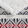 imageEddie Bauer  Throw Blanket Reversible Sherpa Fleece Bedding Home Decor for All Seasons New Castle Red ThrowMountain Village RedNavyGrey