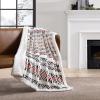 imageEddie Bauer  Throw Blanket Reversible Sherpa Fleece Bedding Home Decor for All Seasons New Castle Red ThrowMountain Village RedNavyGrey