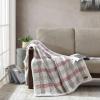 imageEddie Bauer  Throw Blanket Reversible Sherpa Fleece Bedding Home Decor for All Seasons New Castle Red ThrowNew Castle RedGreyIvory