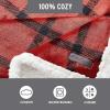 imageEddie Bauer  Throw Blanket Reversible Sherpa Fleece Bedding Home Decor for All Seasons New Castle Red ThrowRedBlack