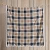 imageEddie Bauer  Throw Blanket Reversible Sherpa Fleece Bedding Home Decor for All Seasons New Castle Red ThrowRugged Plaid Beige
