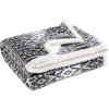 imageEddie Bauer  Throw Blanket Reversible Sherpa Fleece Bedding Home Decor for All Seasons New Castle Red ThrowSan Juan Grey