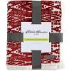 imageEddie Bauer  Throw Blanket Reversible Sherpa Fleece Bedding Home Decor for All Seasons New Castle Red ThrowSan Juan Red ClayWhite