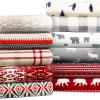imageEddie Bauer  Throw Blanket Reversible Sherpa Fleece Bedding Home Decor for All Seasons New Castle Red ThrowSycamore RedCharcoalWhite