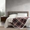 imageEddie Bauer  Throw Blanket Reversible Sherpa Fleece Bedding Home Decor for All Seasons New Castle Red ThrowTrailhead Plaid Red