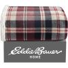imageEddie Bauer  Throw Blanket Reversible Sherpa Fleece Bedding Home Decor for All Seasons New Castle Red ThrowTrailhead Plaid Red