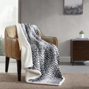 imageEddie Bauer  Throw Blanket Reversible Sherpa Fleece Bedding Home Decor for All Seasons New Castle Red ThrowSan Juan Grey