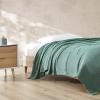 imageEddie Bauer  Twin Blanket Lightweight Cotton Bedding Home Decor for All Seasons Herringbone OffWhite TwinGreen