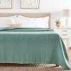 imageEddie Bauer  Twin Blanket Lightweight Cotton Bedding Home Decor for All Seasons Herringbone OffWhite TwinGreen