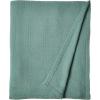 imageEddie Bauer  Twin Blanket Lightweight Cotton Bedding Home Decor for All Seasons Herringbone OffWhite TwinGreen