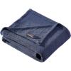 imageEddie Bauer  Twin Blanket Lightweight Cotton Bedding Home Decor for All Seasons Herringbone OffWhite TwinNavy