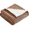 imageEddie Bauer  Blanket Super Soft Reversible Sherpa ampamp Brushed Fleece Bedding Throw Blankets for Couch Ideal for Lounging Ultra Lux Solid GreenBrown